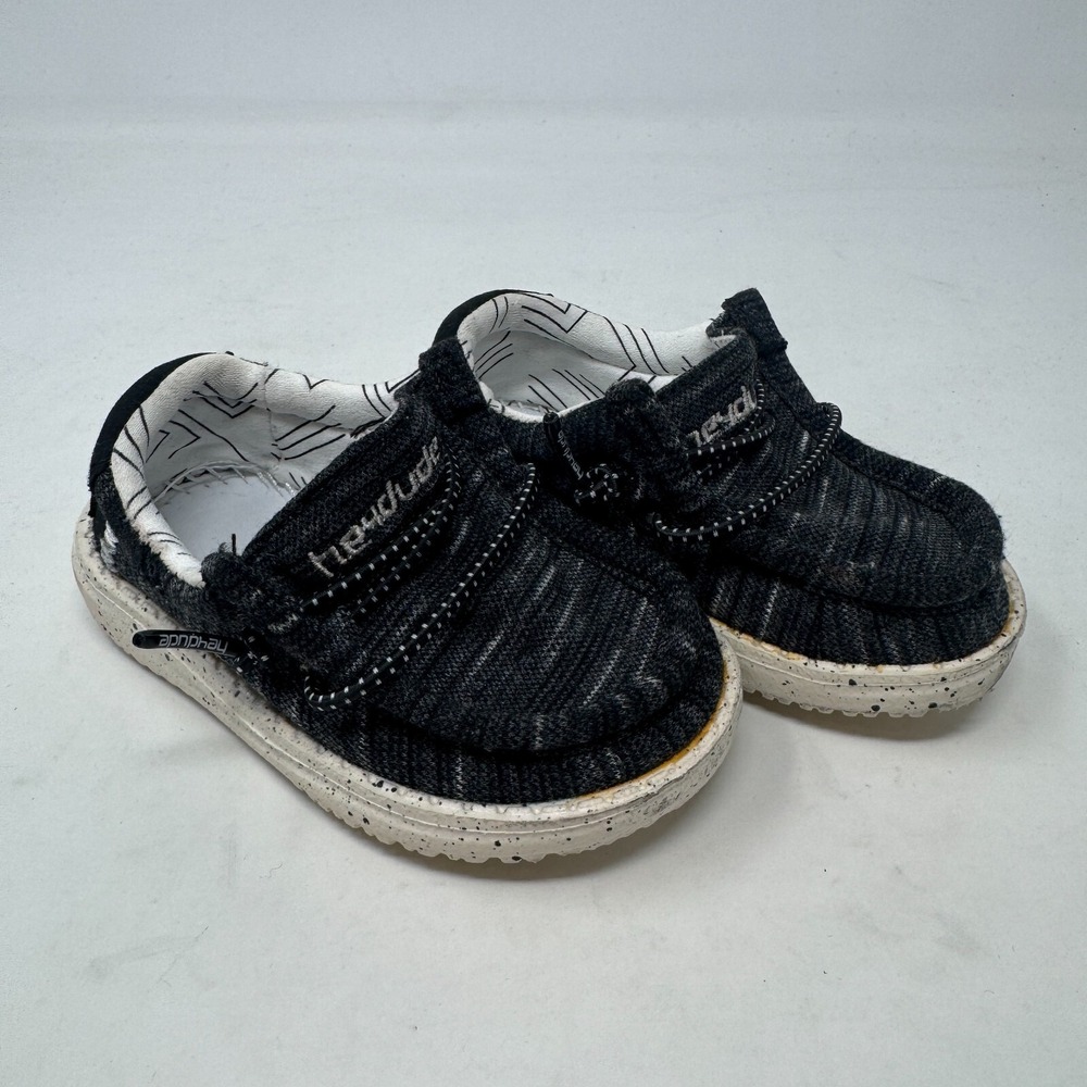 Hey Dude‎ Shoes Size US K5 EU 21 Toddler Black (NO INSERTS)